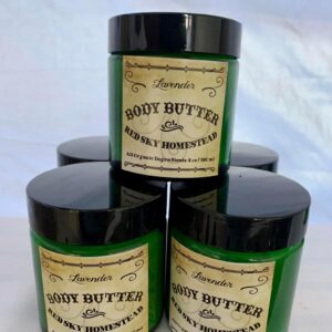 Jars of organic body butter