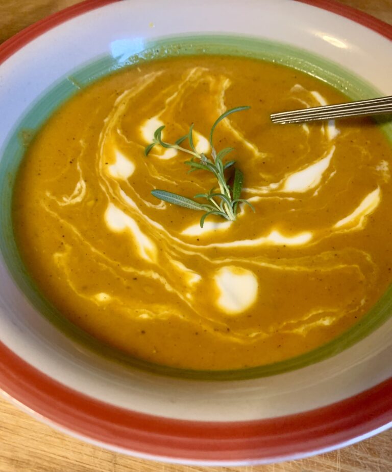 Warming Anti-inflammatory Butternut Soup with a Thai-Curry Twist!